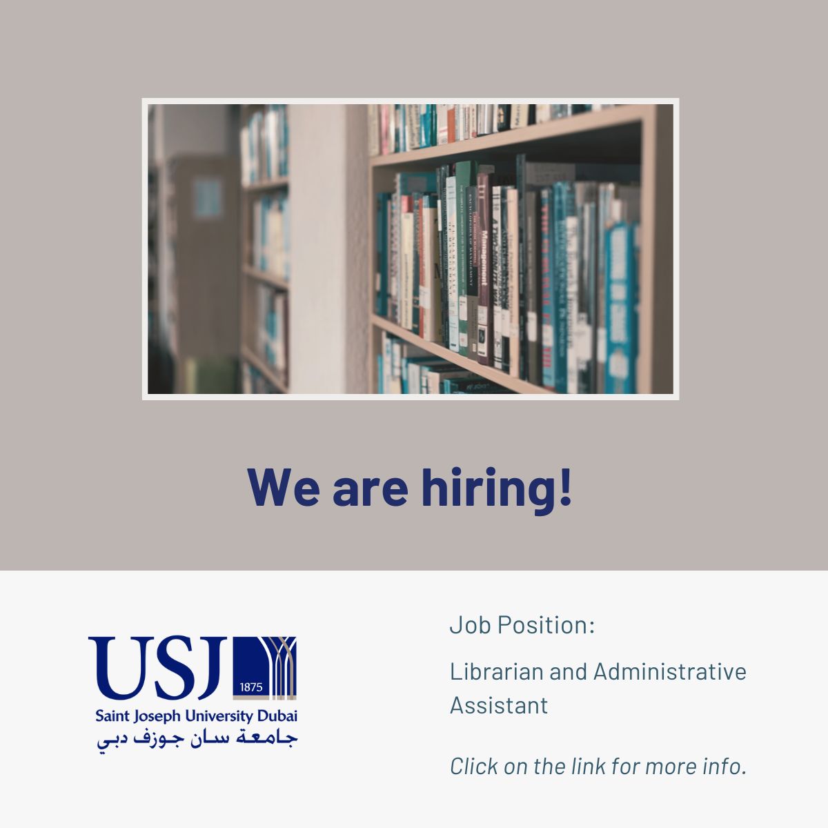 Job offer | Librarian and Administrative Assistant