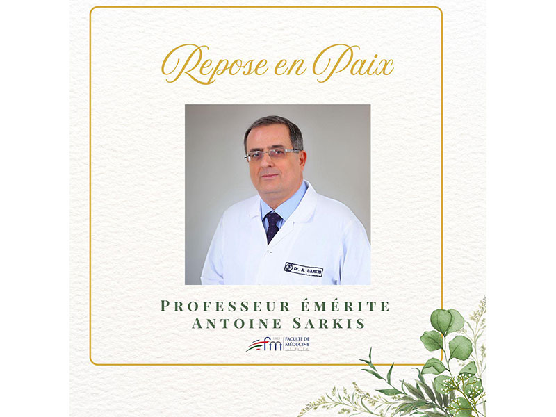 Décès du Professeur Antoine Sarkis