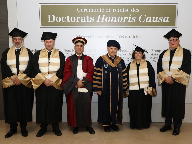 L’USJ décerne quatre Doctorats Honoris Causa à des médecins d’exception