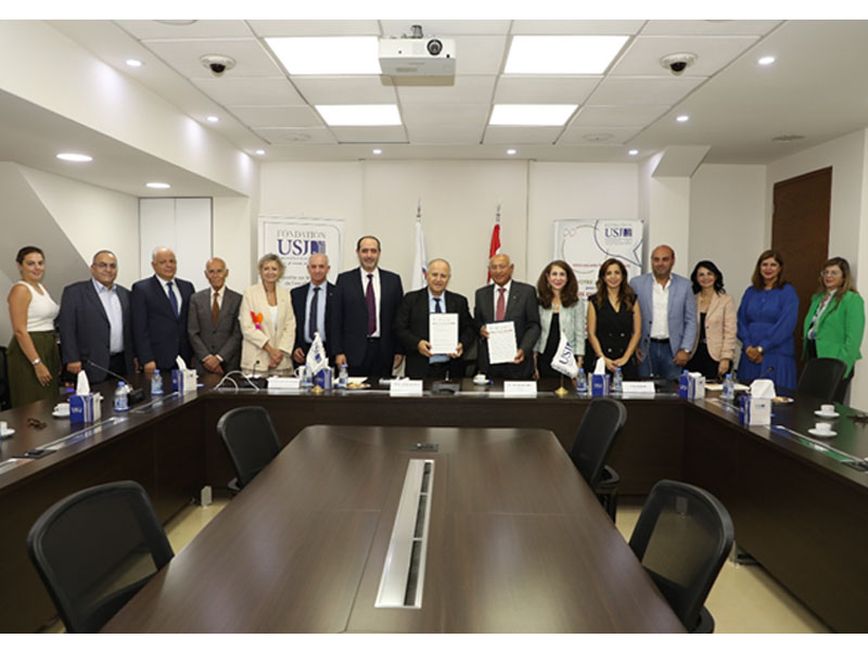 Signing of a Memorandum of Understanding between the Saint Joseph University of Beirut (USJ) and the Chamber of Commerce, Industry and Agriculture of Saida and the South (CCIAS)