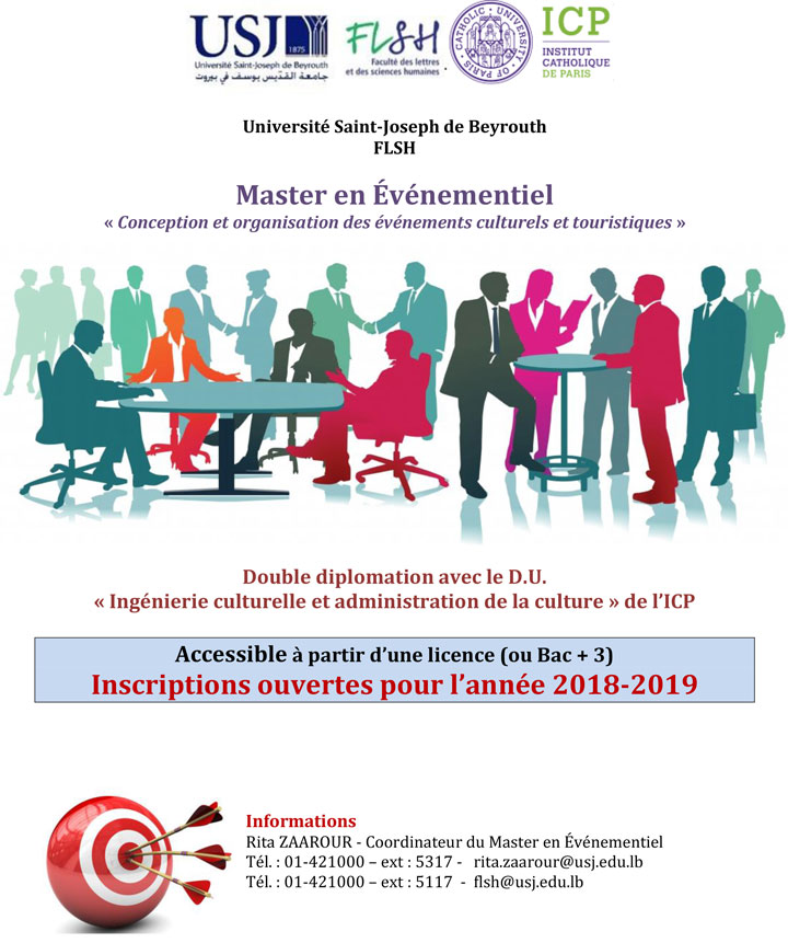 Inscriptions: Master Evénementiel 