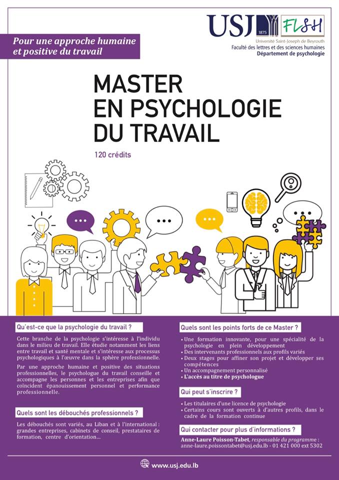 Inscriptions: Master psychologie du travail 