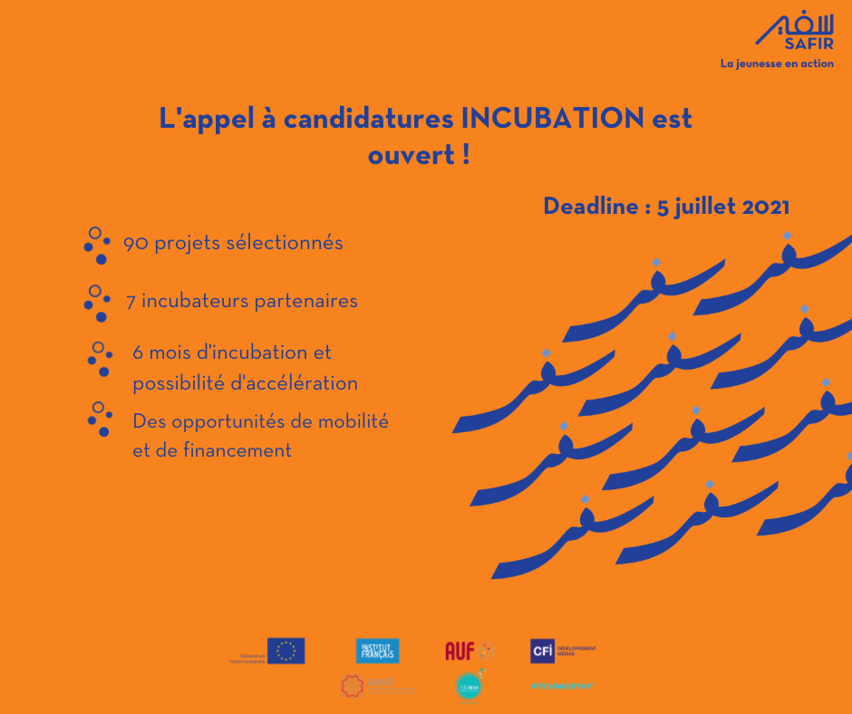 Safir EU - Appel à candidatures à destination des jeunes - Programme d'incubation