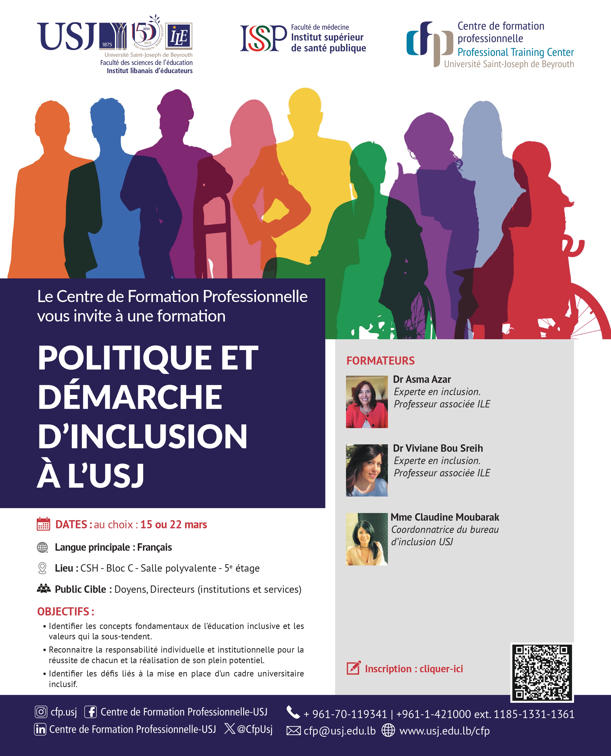 Formation : Politique et démarche d'inclusion à l'USJ