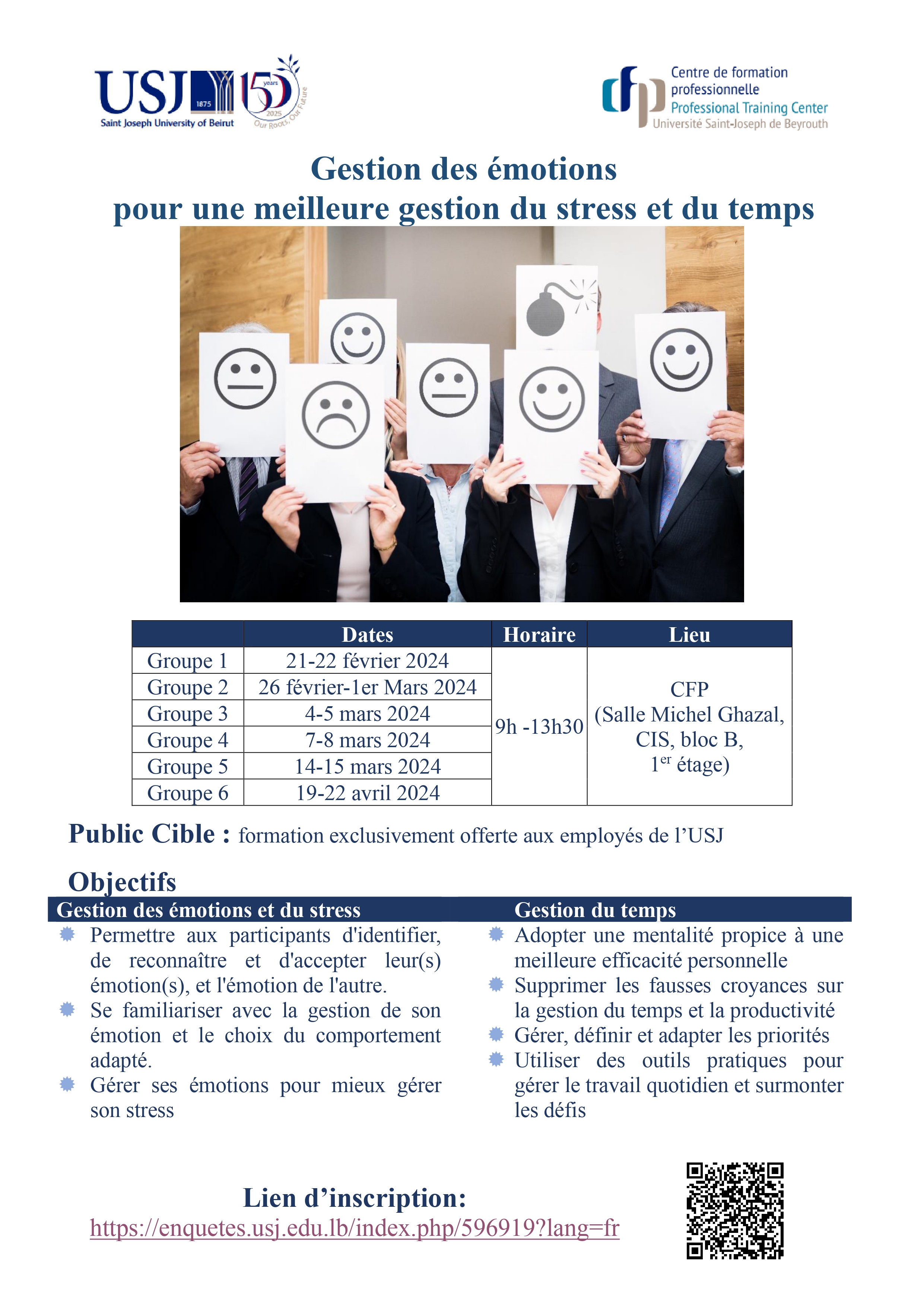 Formation : Gestion des émotions pour une meilleure gestion du stress et du temps