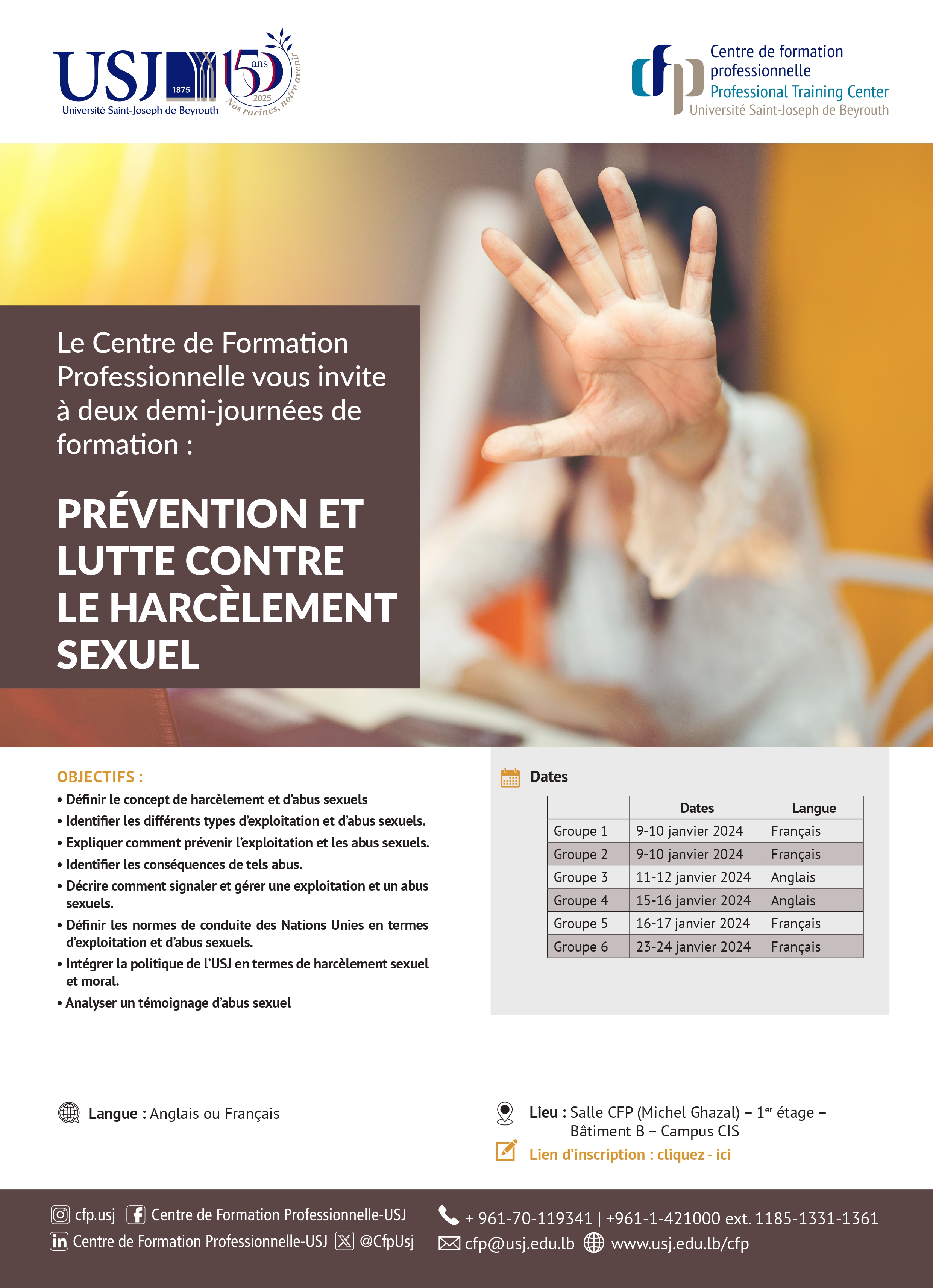 Formation : Prévention et lutte contre le harcèlement sexuel 