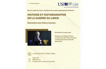 « Histoire et historiographie de la guerre au Liban » : rencontre avec Henry Laurens