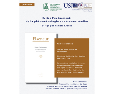 "Écrire l’événement De la phénoménologie aux trauma studies" : Dirigé par Pamela Krause