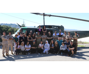 Les étudiants du département d’Histoire et Relations Internationales participent à une journée d’immersion au sein des unités de combat des Forces armées libanaises