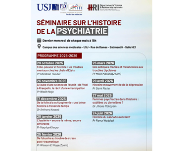 Séminaire sur l’histoire de la psychiatrie