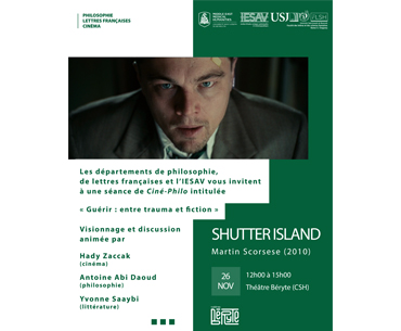 Ciné-Philo : projection et discussion autour du film Shutter Island de Martin Scorsese (2010)