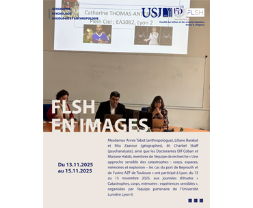 Retour sur la participation des enseignants et doctorants de la FLSH aux journées d’études « Catastrophes, corps, mémoires : expériences sensibles »