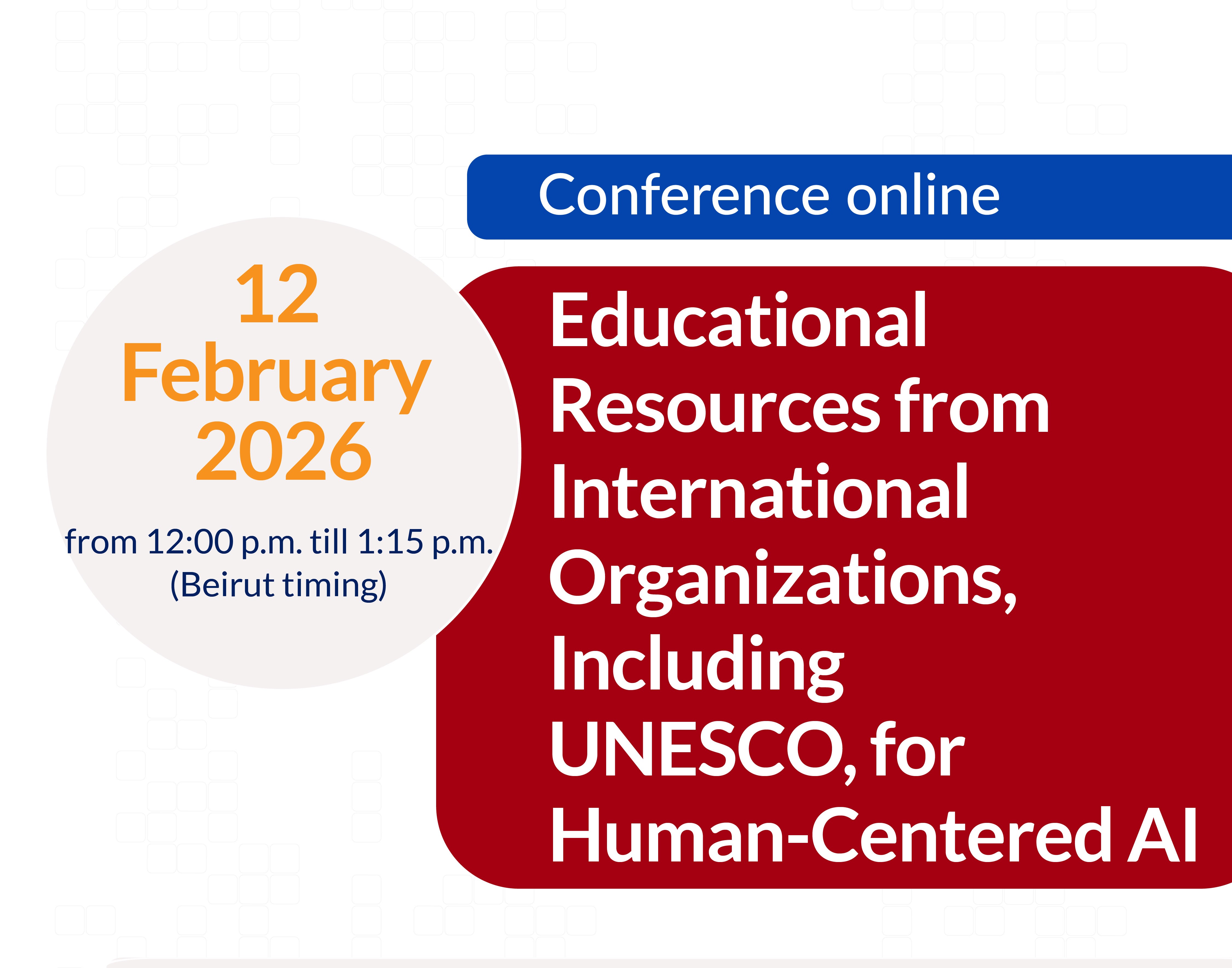 Educational Resources from International Organizations, for Human-Centered AI