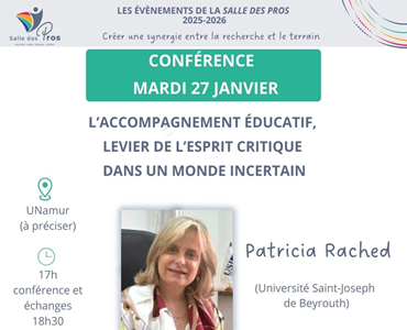 Rayonnement professionnel de la Faculté à l’adresse du public enseignant en Belgique dans le cadre de la salle des pros