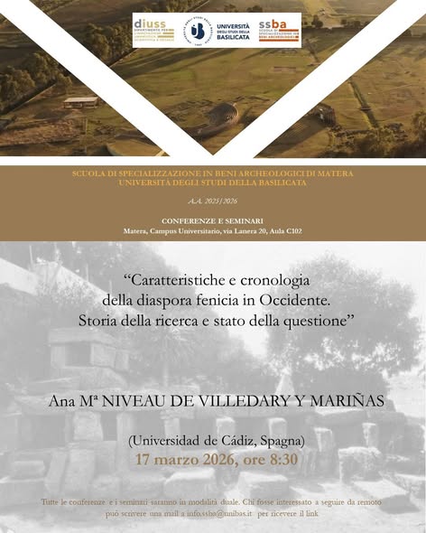 Dans le cadre des activités organisées par l’École de Spécialisation en Biens Archéologiques de Matera (Italie).