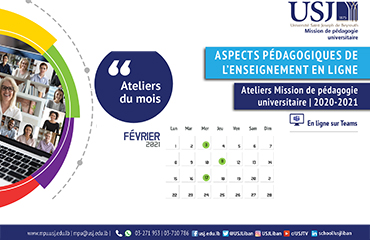 Ateliers du mois - Février 2021 - Mission Pédagogie universitaire