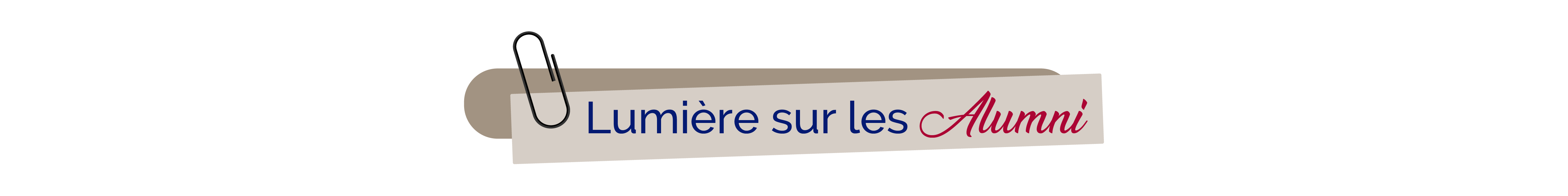 Lumière sur les Alumni