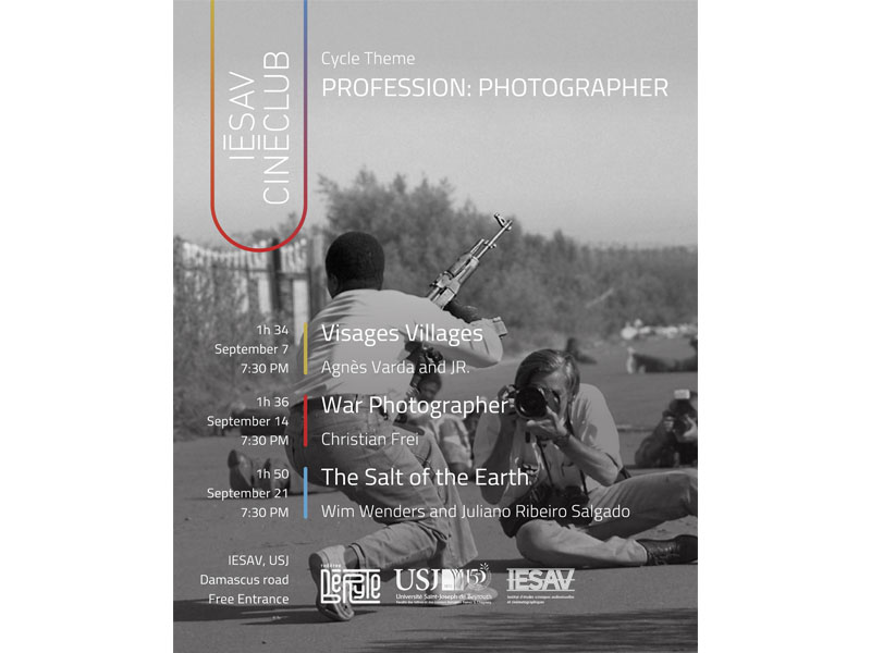 “Profession: Photographer”: IESAV Ciné-Club’s September Film Cycle