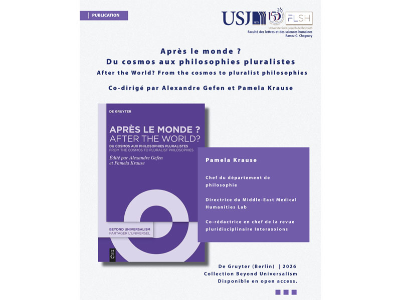 Après le monde ?/ After the World? Du cosmos aux philosophies pluralistes / From the cosmos to pluralist philosophies : publication d'Alexandre Gefen et Pamela Krause