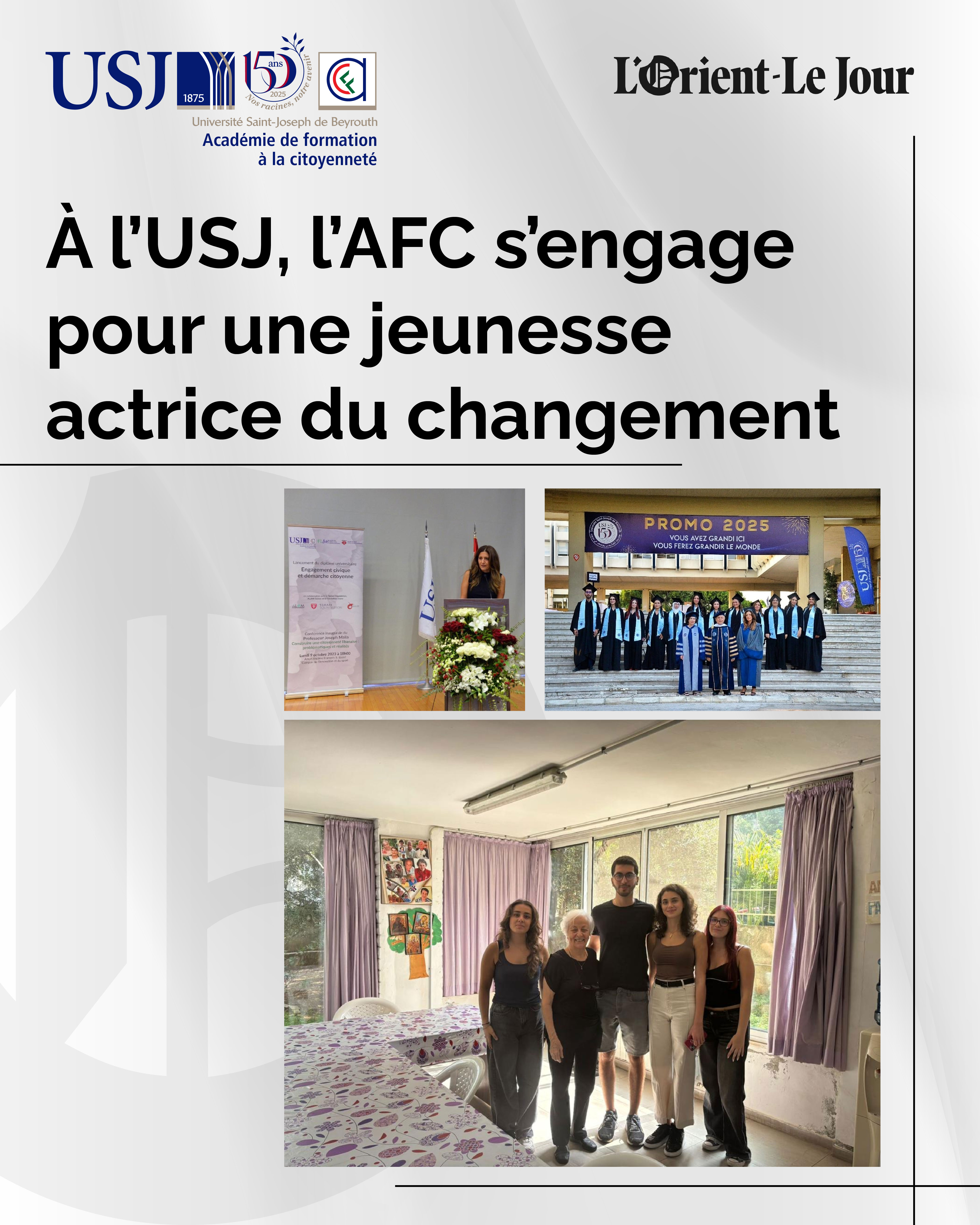 À l’USJ, l’AFC s’engage pour une jeunesse actrice du changement