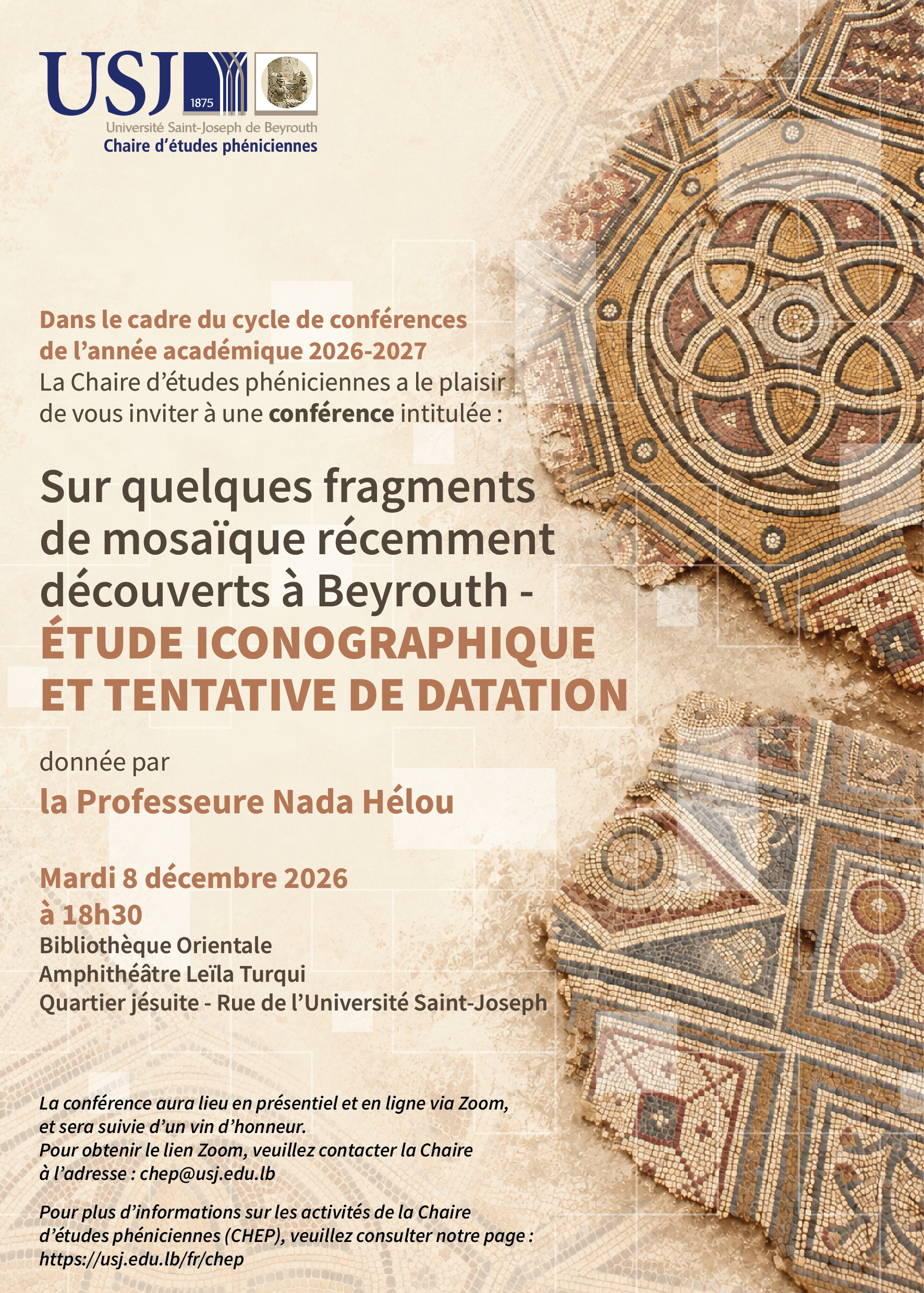 Sur quelques fragments de mosaïque récemment découverts à Beyrouth. Étude iconographique et tentative de datation