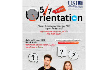 Les 5 à 7 : séances d’orientation sur les formations de l’USJ (3e édition)